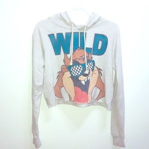 LOONEY TOONS Tasmanian Devil cropped hoodie